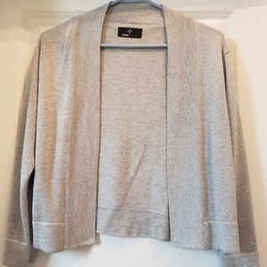 Metallic silver color dressy cardigan, size L